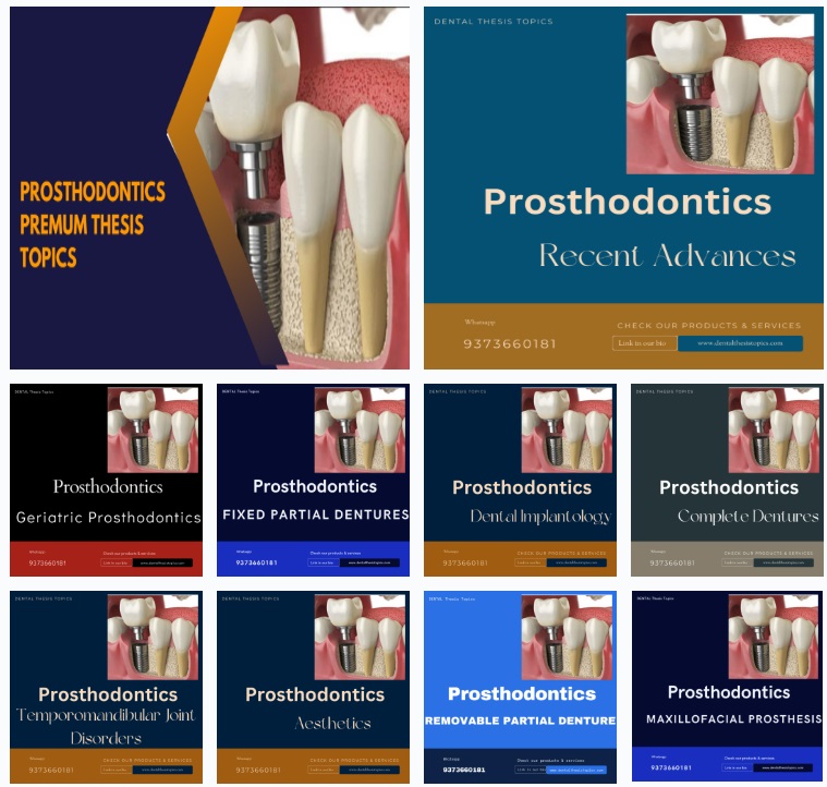 Prosthodontics thesis topics