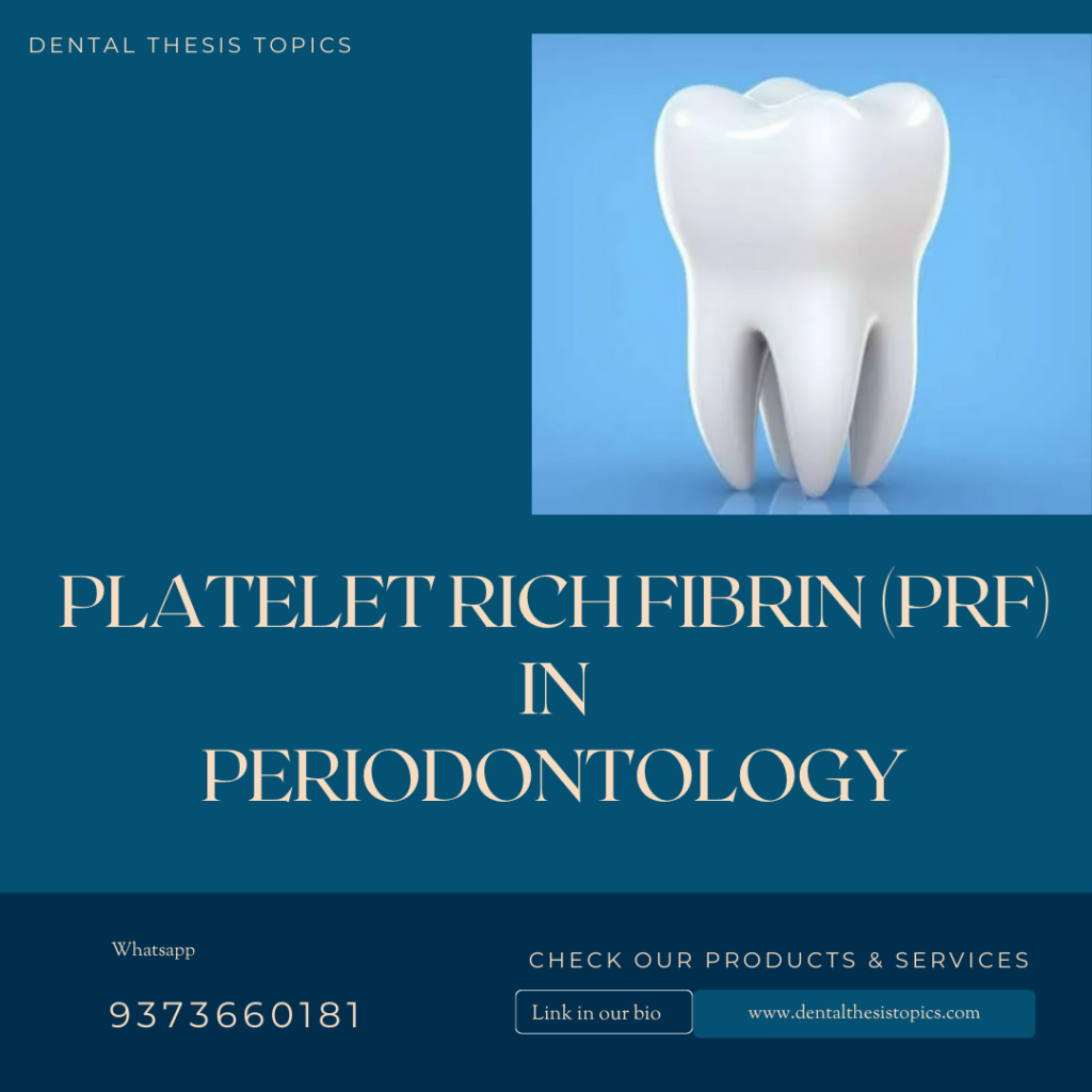 PRF in periodontology