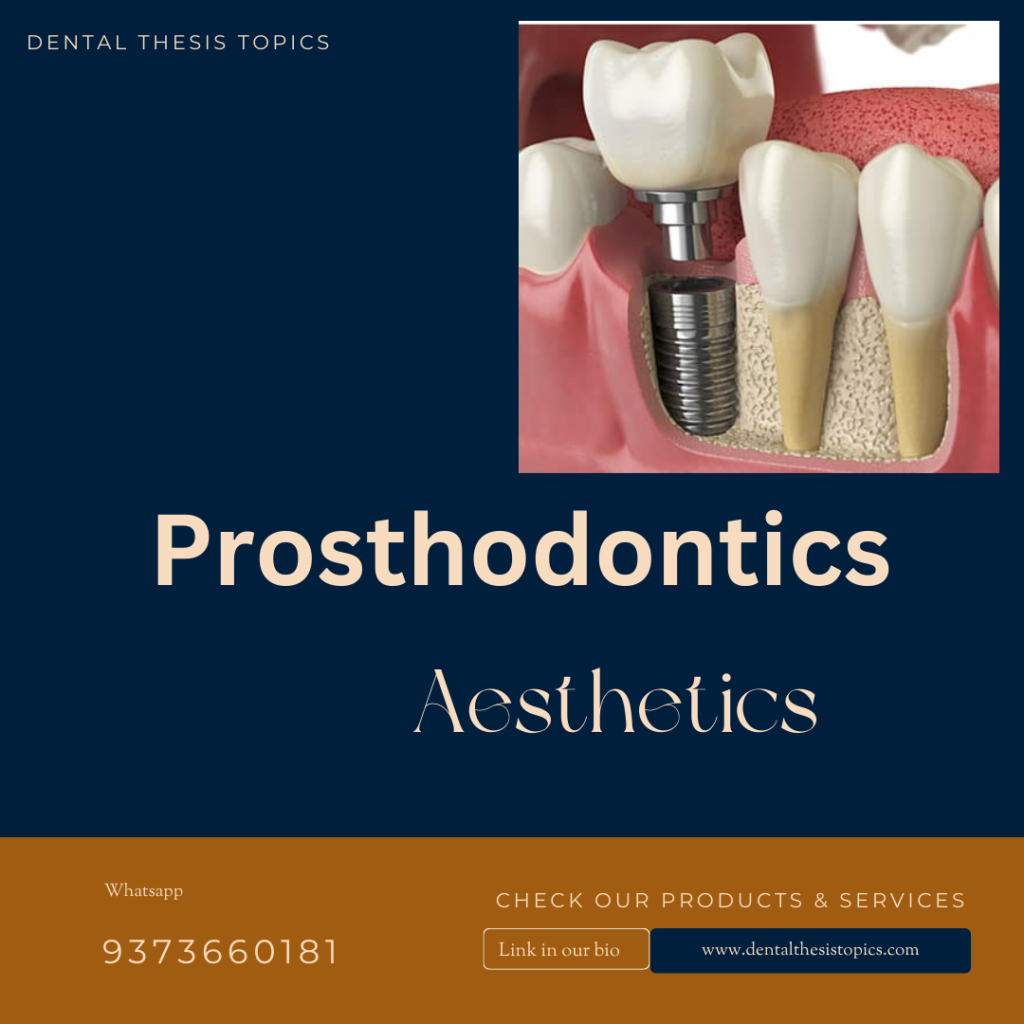 cosmetic dentistry thesis topics