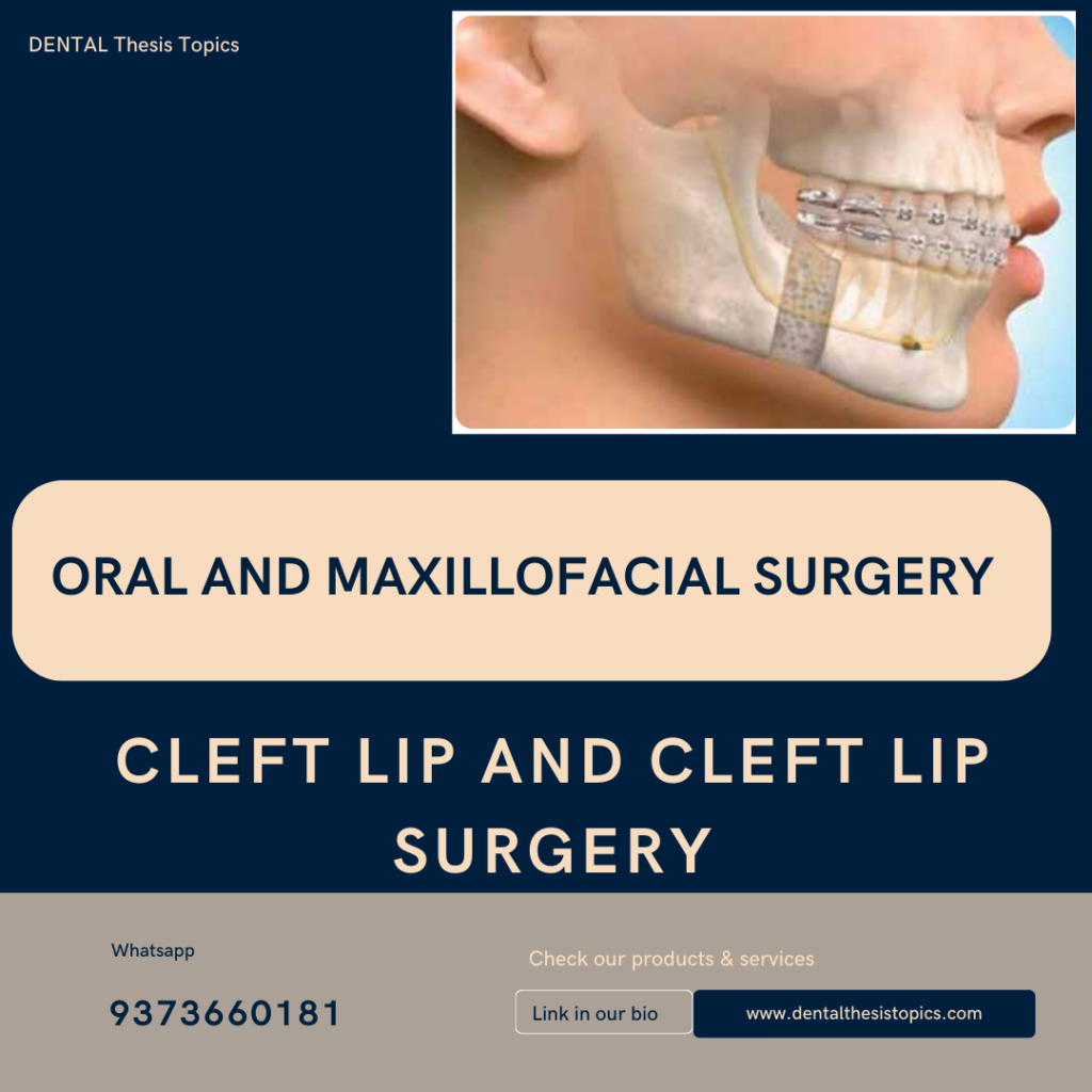 Cleft lip and cleft palate surgery thesis topics