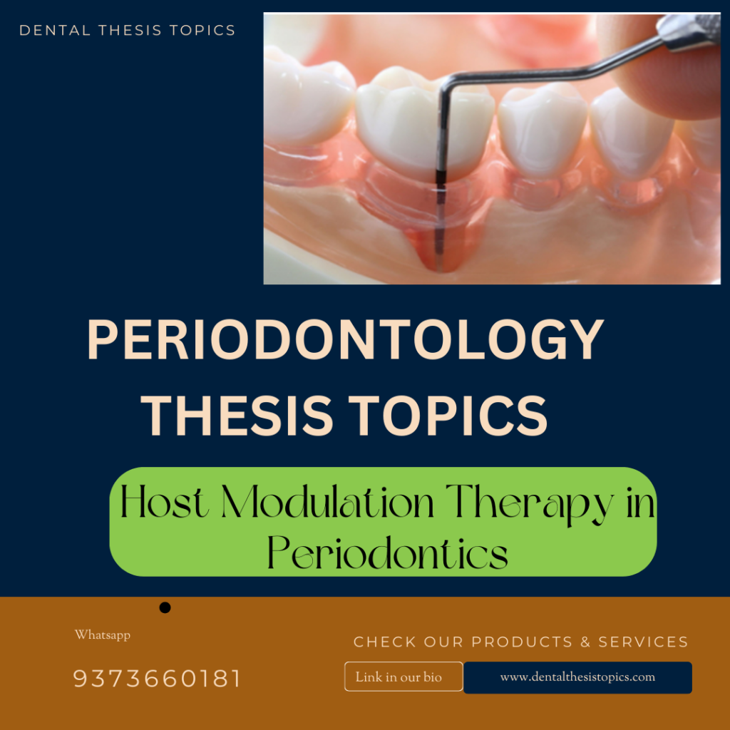 Host Modulation Therapy In Periodontics