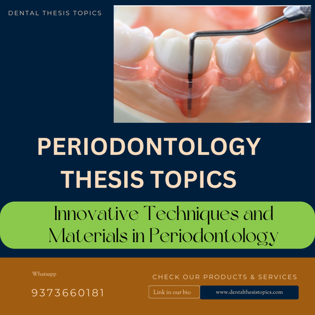 innovative techniques in periodontology