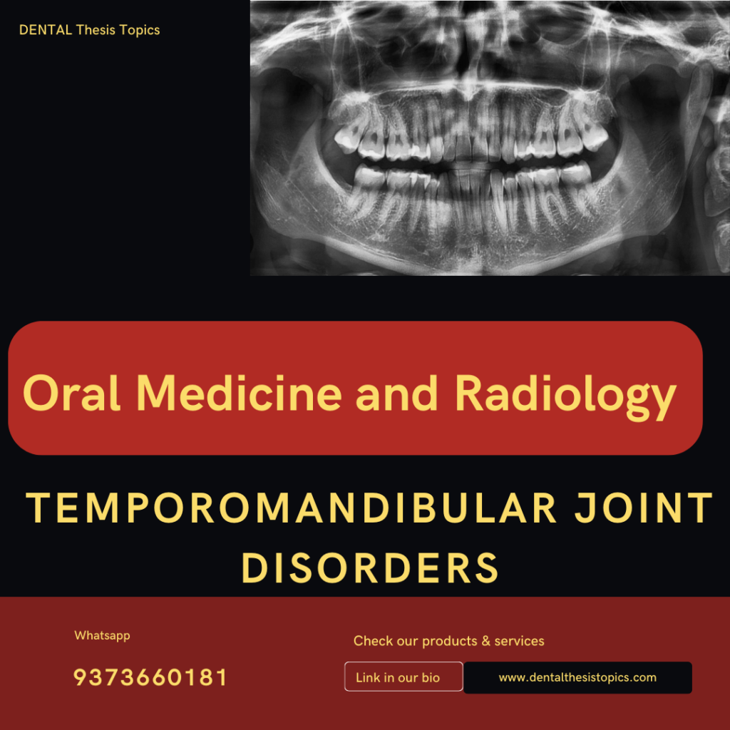 Temporomandibular joint disorders