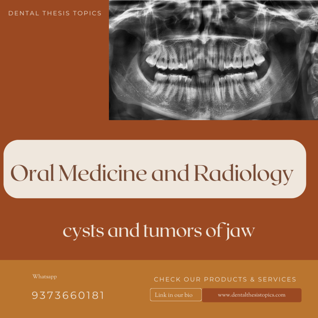 Cysts and tumors of jaw